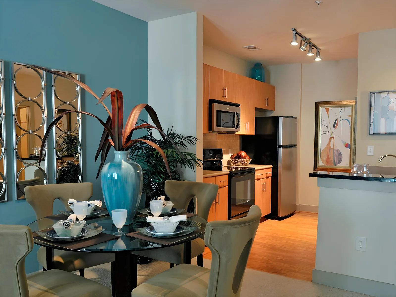 Apartment living and dining interior